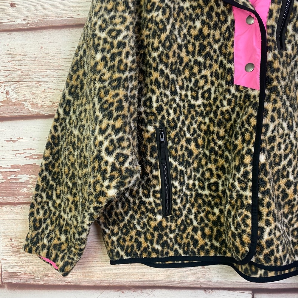 American Eagle Leopard Fleece Jacket - Picture 5 of 13